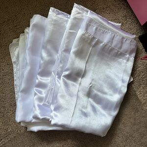 Elegant White Satin Table Cloths